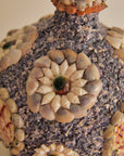 Vintage Grotto-Style Mosaic Shell Table Lamps – A Pair