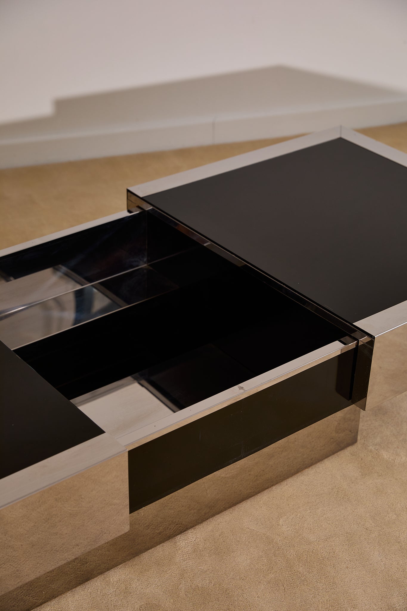 Vintage Willy Rizzo for Cidue Dry Bar Coffee Table | Italian, 1970s