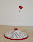 Vintage Mid-Century Murano Glass Space Age Swirl Pendant Light