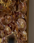 Saddle Oyster Shell Mosaic Mirror