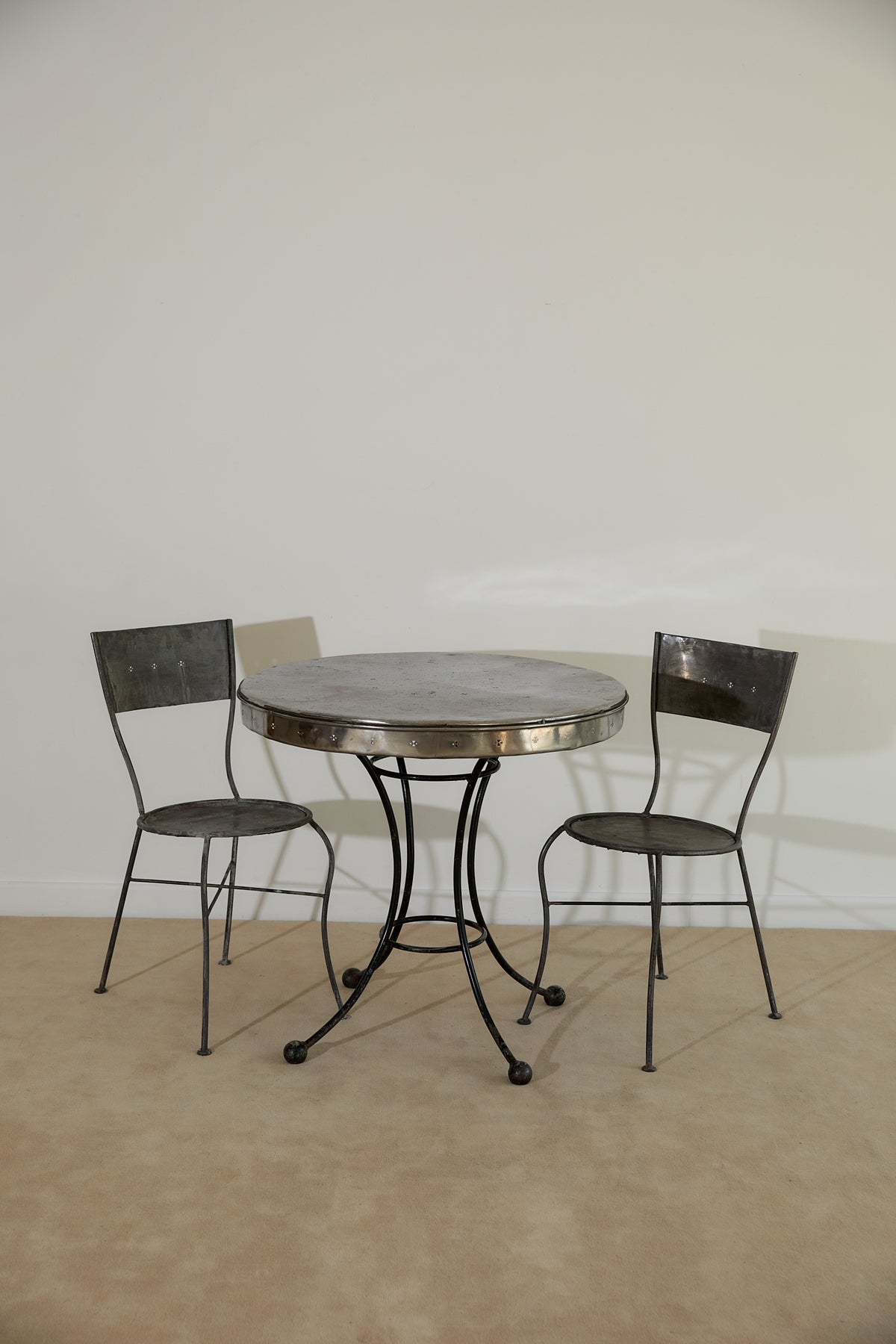 Vintage Metal Bistro Dining Set (Table &amp; 2 Chairs)