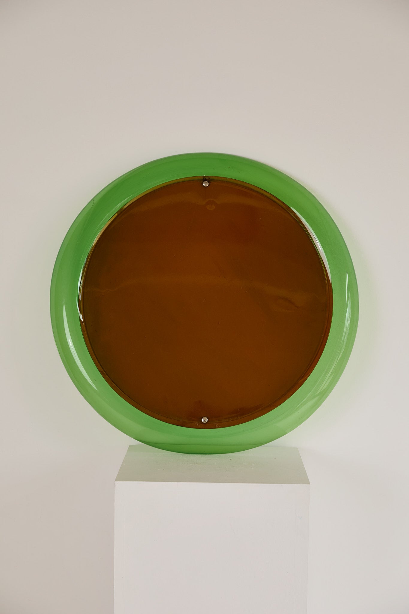Green Italian Curved Mirror