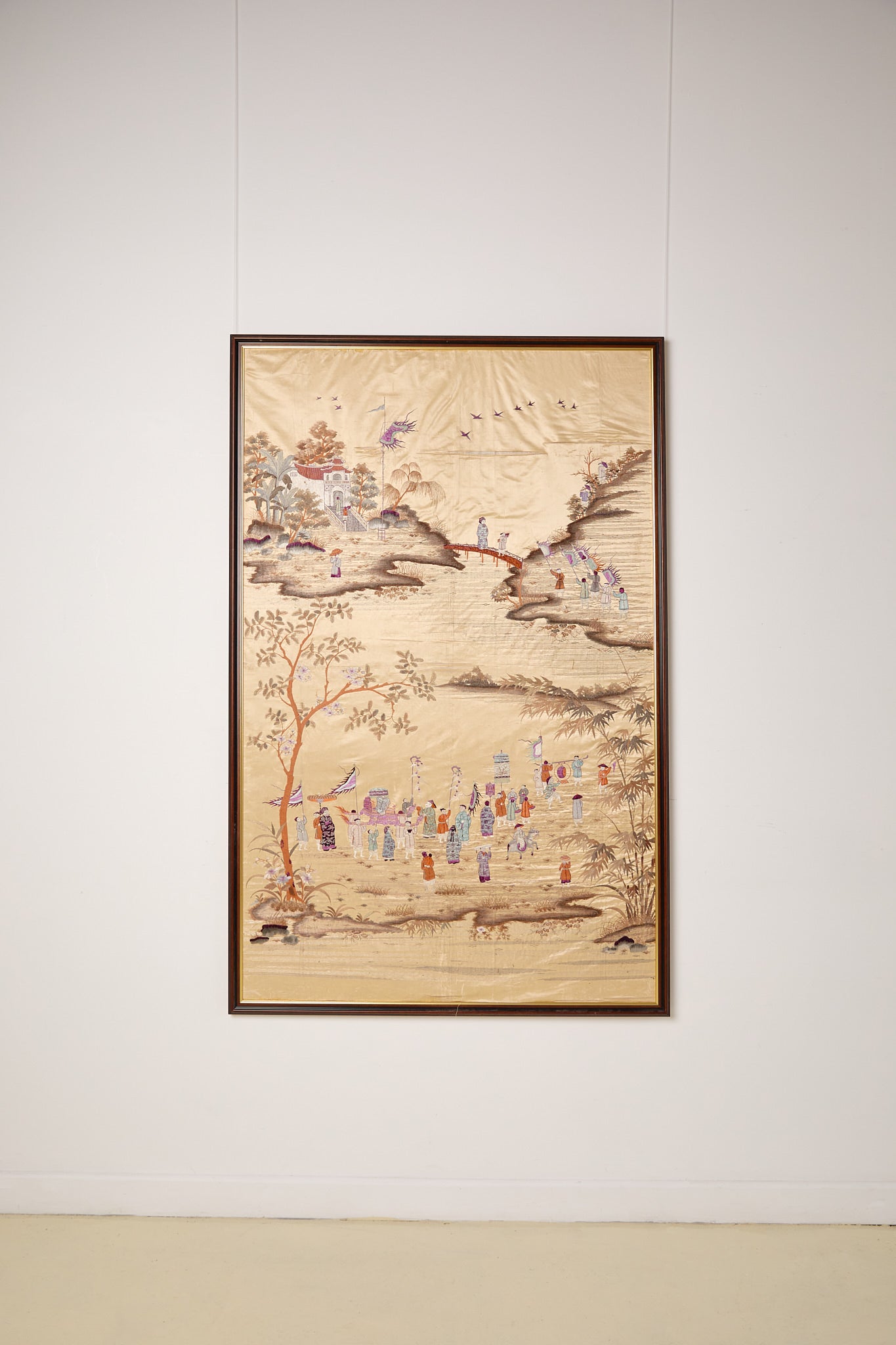 Large Chinese Silk Tapestry