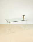 Vintage Glass and Lucite Desk