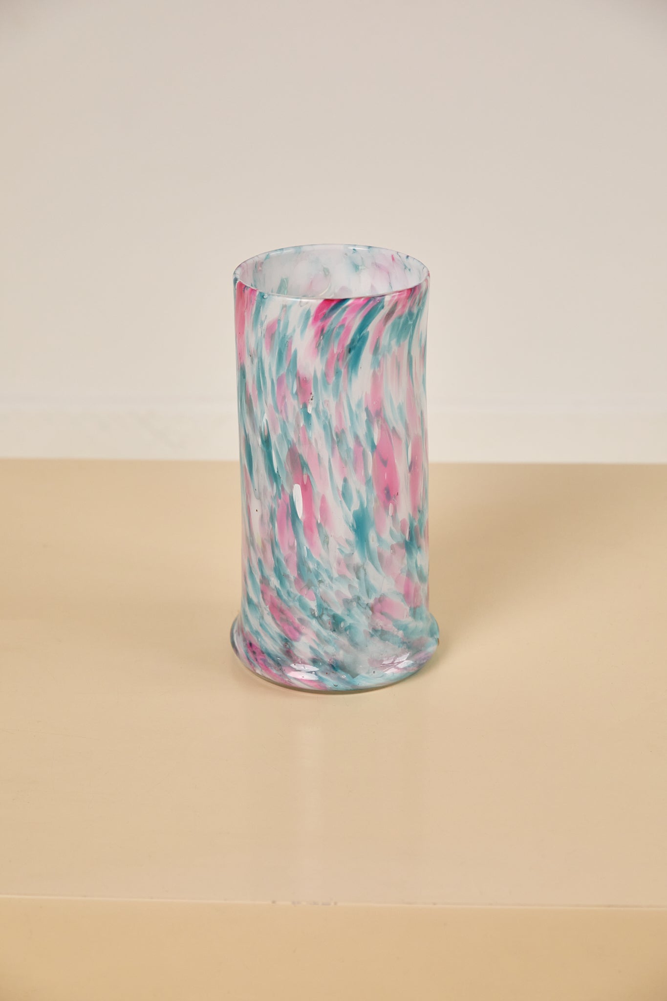 Pink and Green Splatter Vase