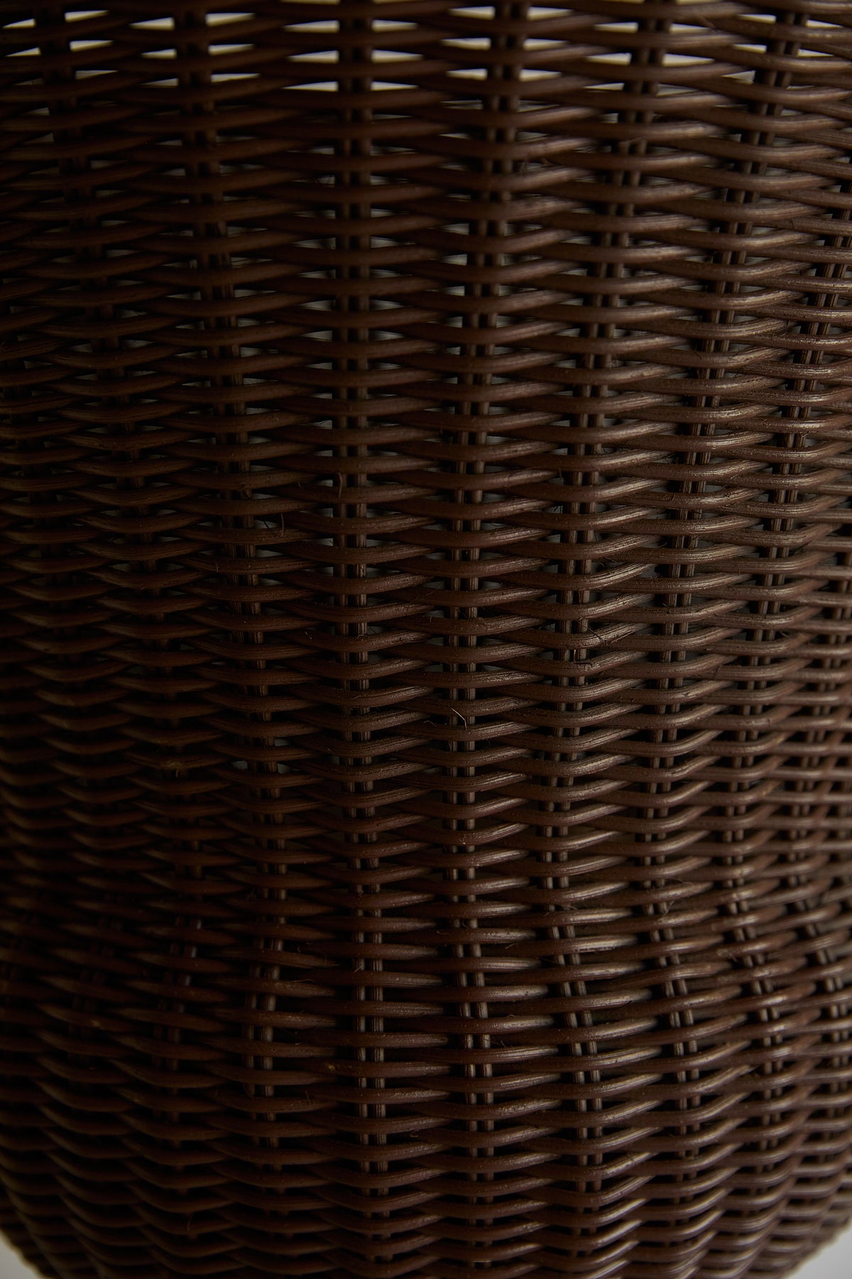 Vintage Woven Wicker Urn Vase with Handles