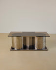 Chrome and Glass Coffee Table Forming Bar by Lodovico Acerbis