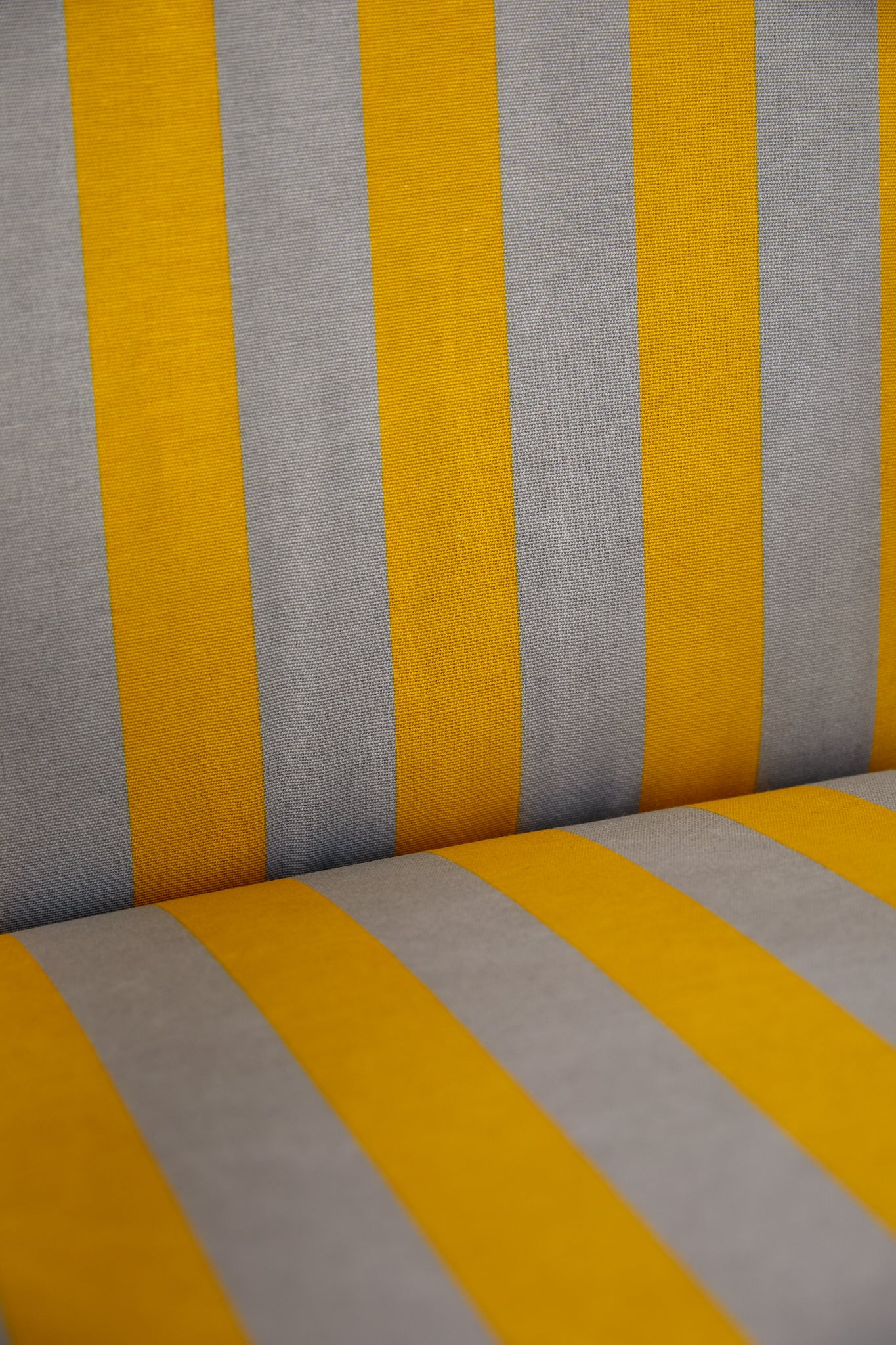 Pair of Italian Lounge Chairs With Stripe Cushions