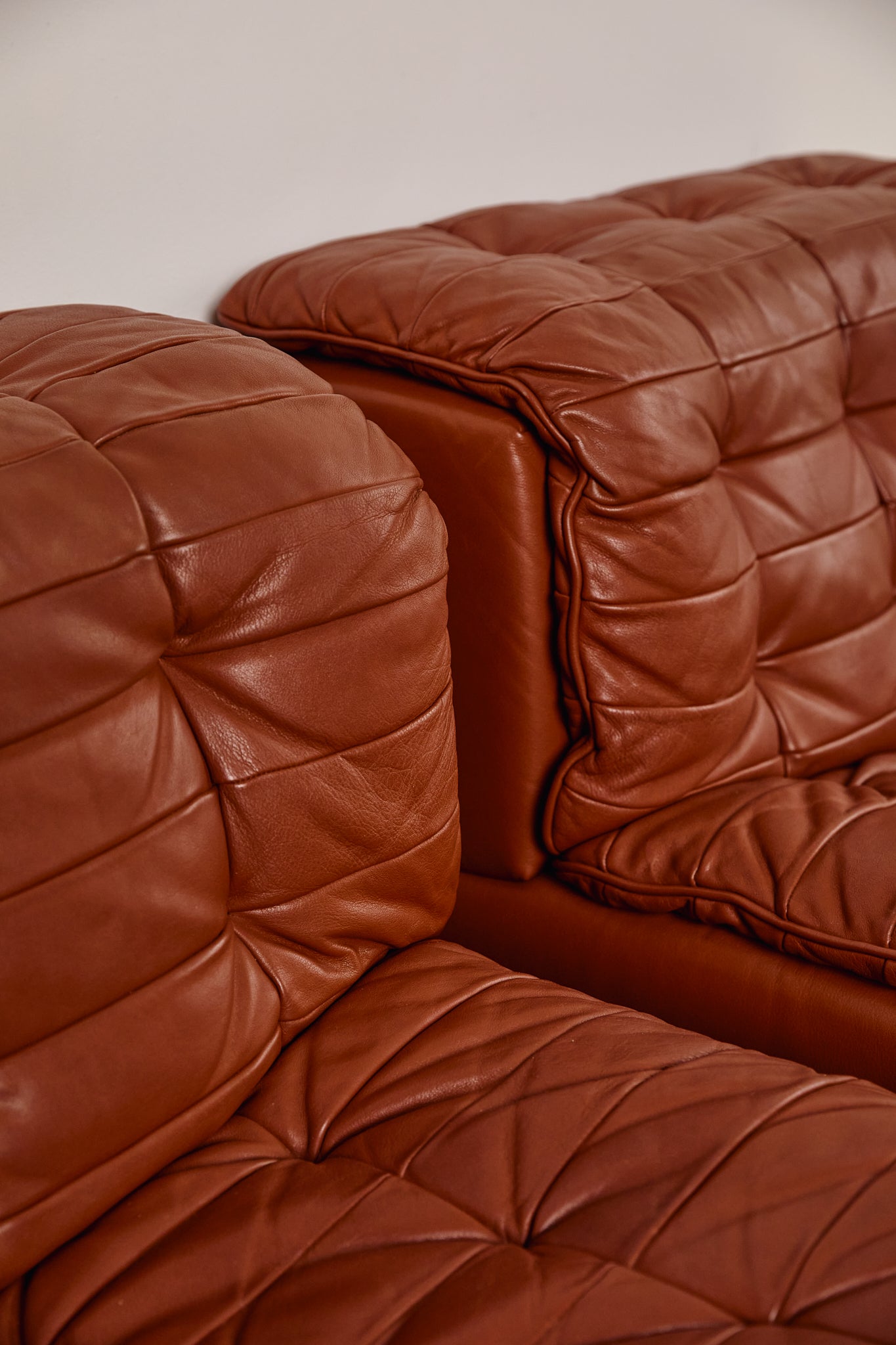 Patchwork Leather Lounge Chairs by DeSede 1970s