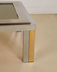 Romeo Rega Silver and Brass Coffee Table