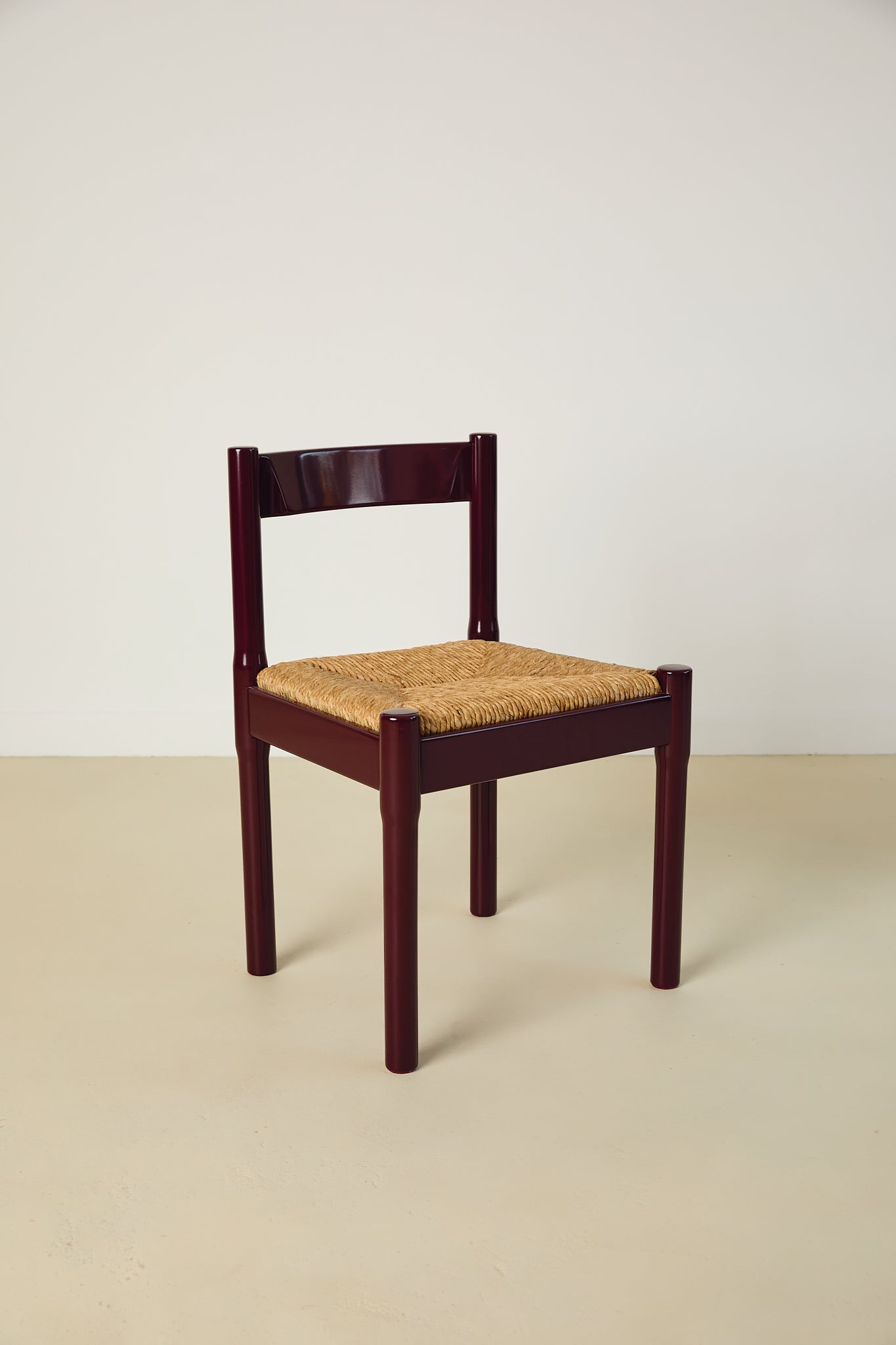 Set of x6 Carimate Dining Chairs Burgundy