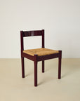 Set of x6 Carimate Dining Chairs Burgundy