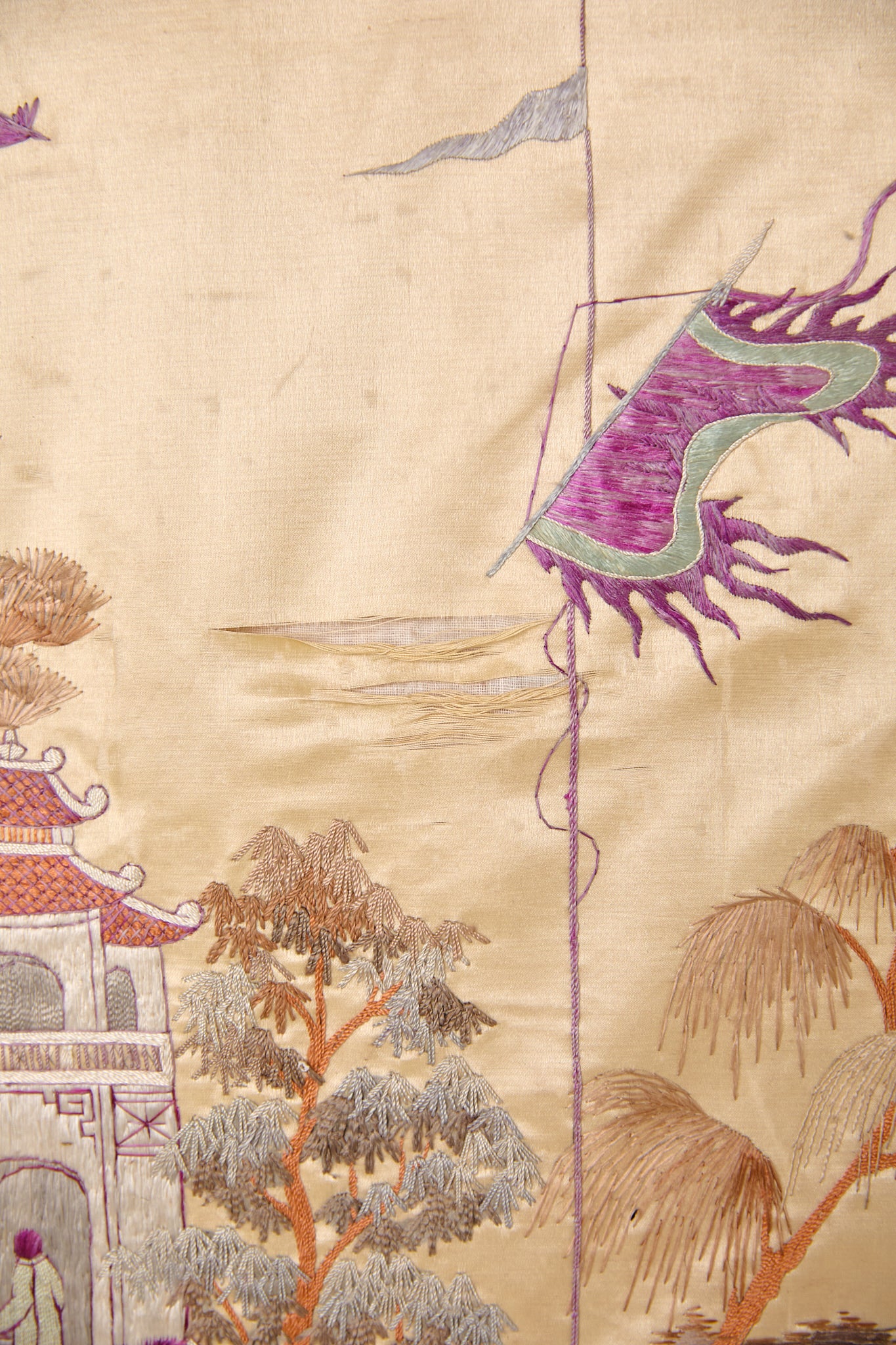 Large Chinese Silk Tapestry