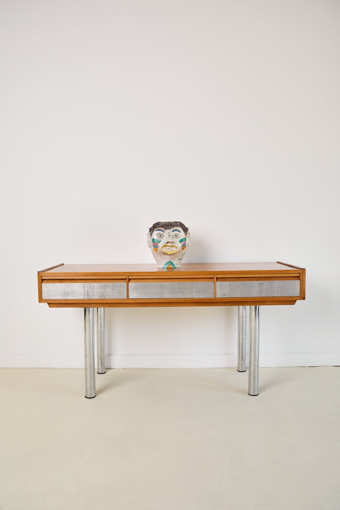 Chrome Leg Console Table