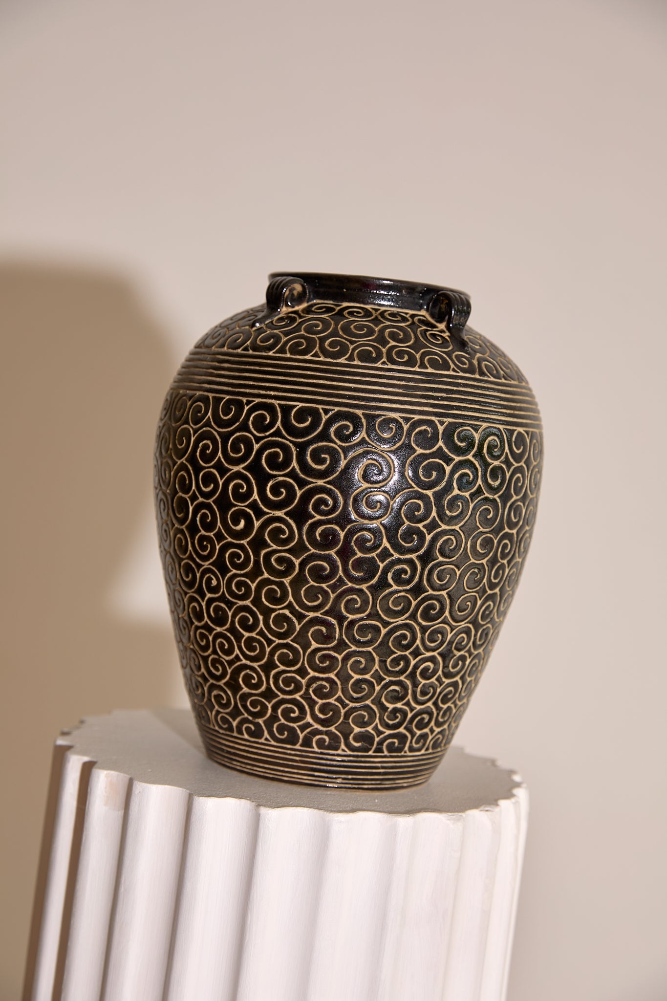 Scroll Pattern Vase