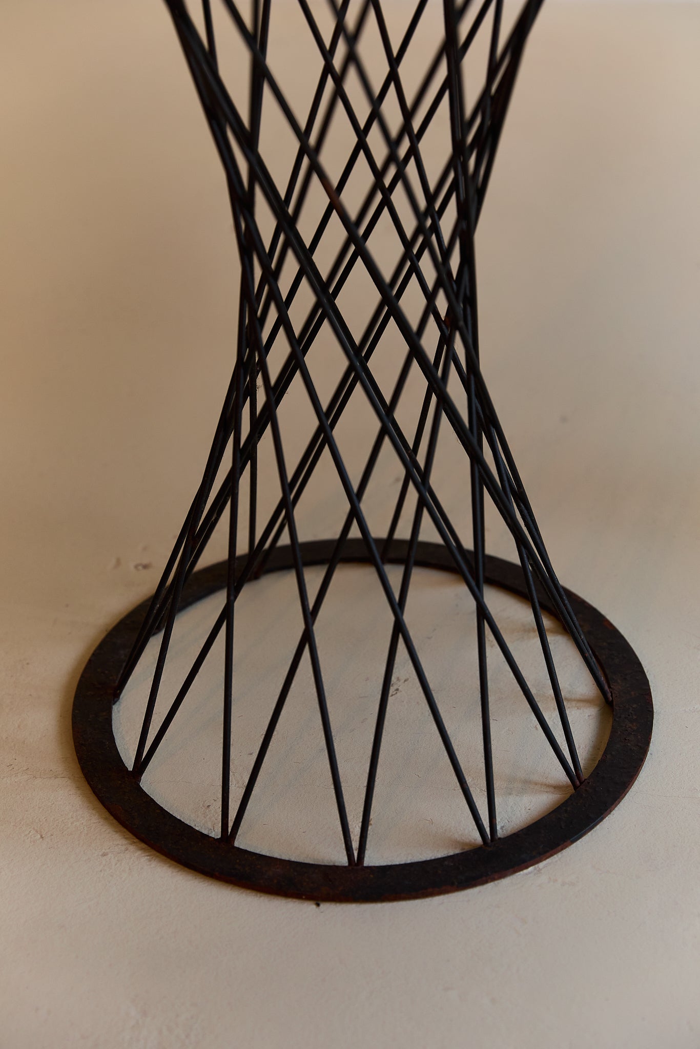 Pair of Granite and Metal Side Tables