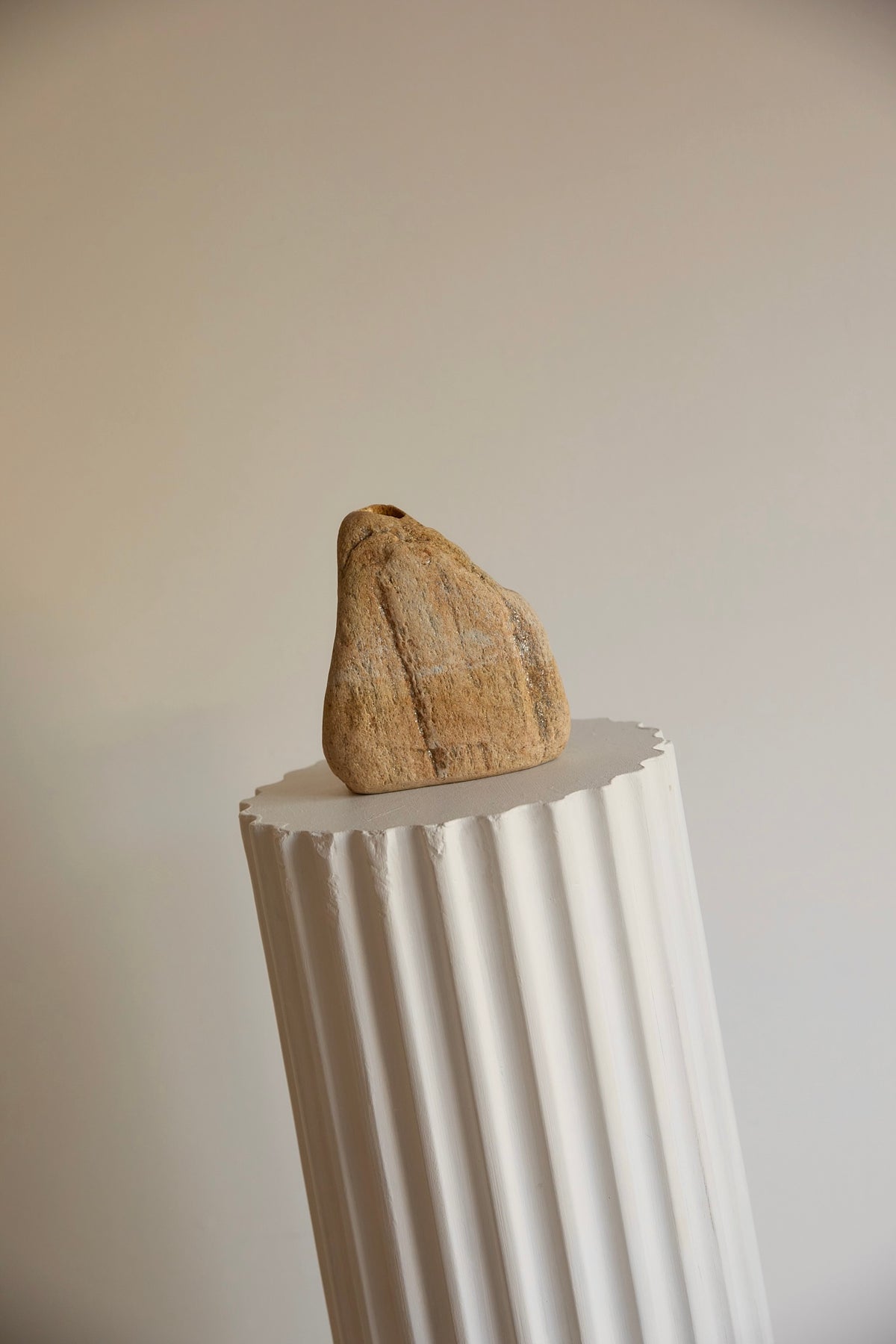 Hand-Carved Natural Stone Organic Form Bud Vase