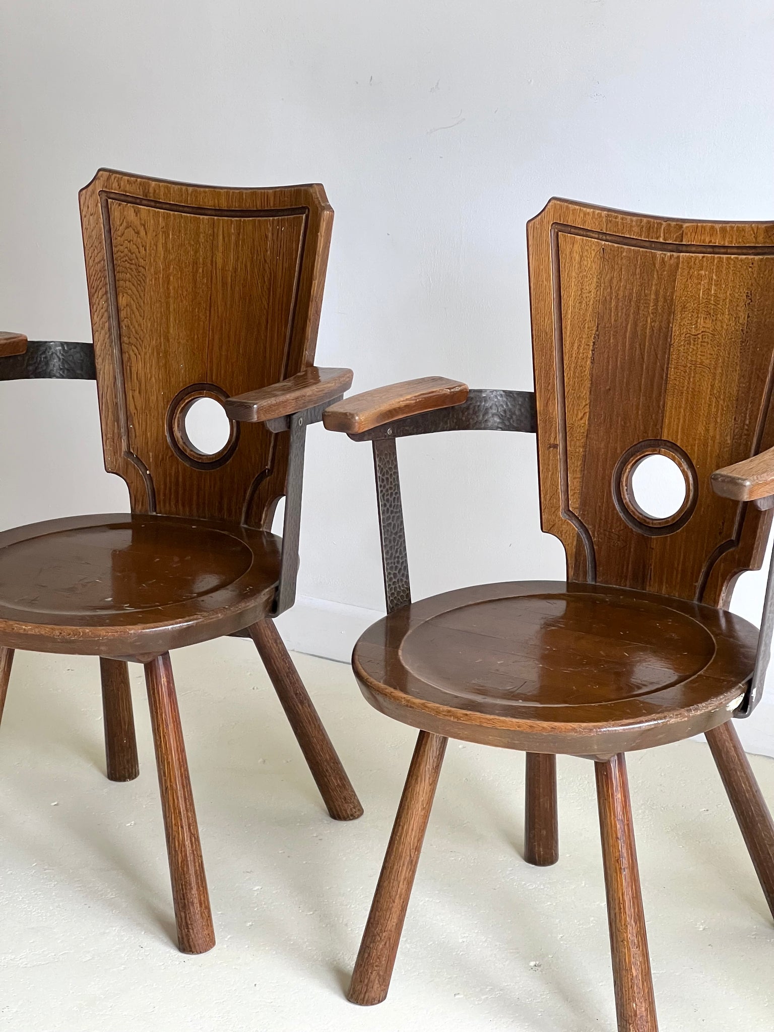 Set of x4 French Brutalist Armchairs