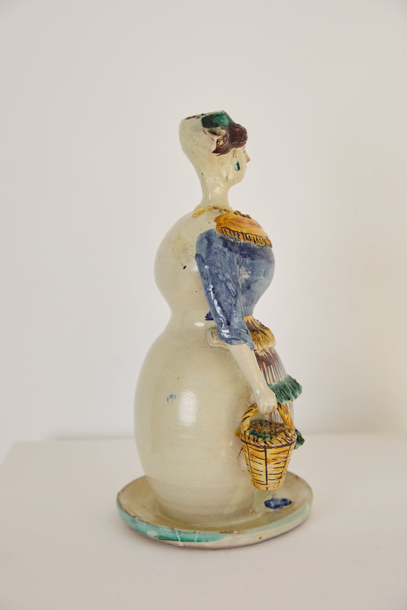 Maiolica Lamp in the shape of a woman