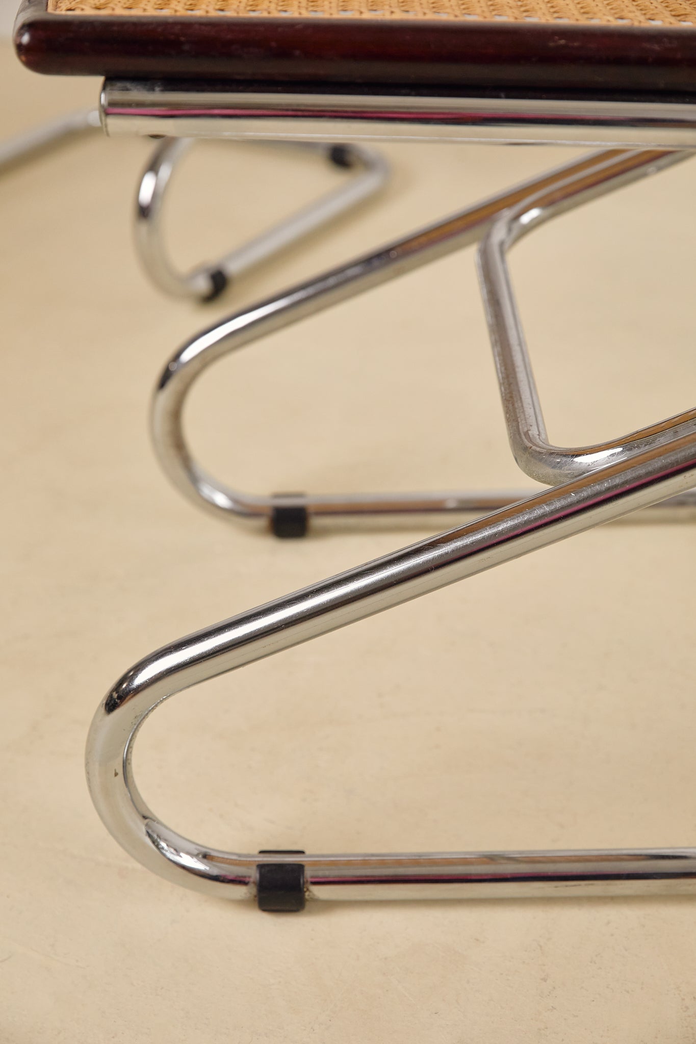 Chrome and Rattan Dining Chairs