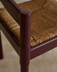 Set of x4 Carimate Carver Chairs in Burgundy