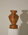 Vintage Mid-Century Woven Wicker Amphora Vase