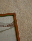 Vintage Japanese Hand-Embroidered Silk Landscape Art – Framed Set of 6