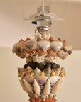 Vintage Grotto-Style Mosaic Shell Table Lamps – A Pair