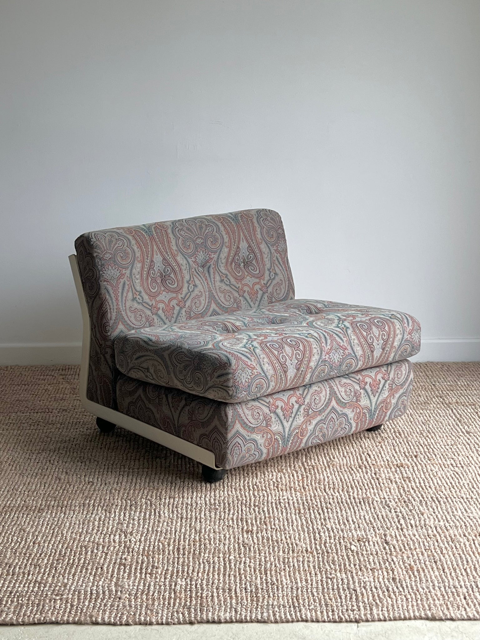 Mario Bellini Amanta Armchairs for C&B Italia With Paisley Fabric