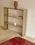 Industrial Minimalist Steel Console & Low Bookcase