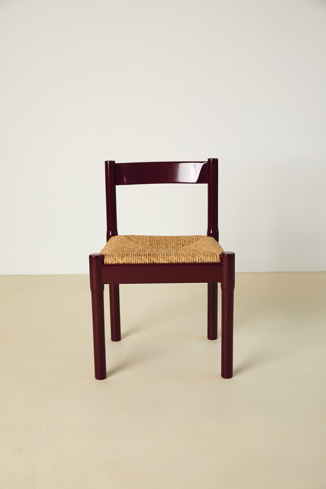 Set of x6 Carimate Dining Chairs Burgundy