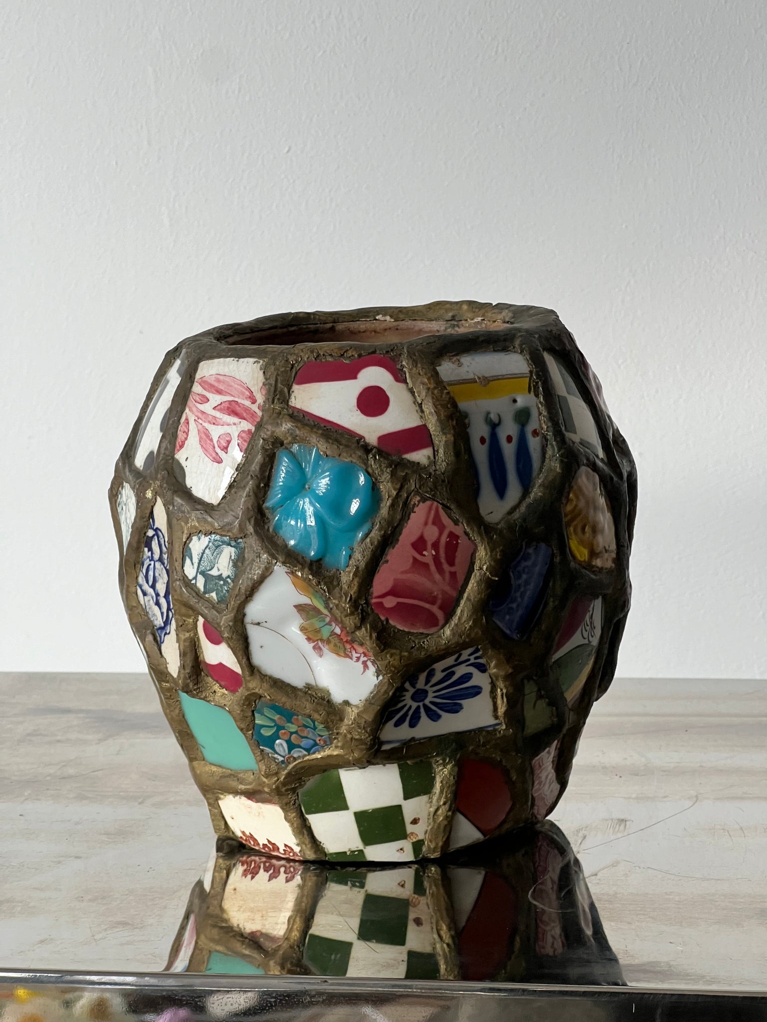 Small French Pique Assiette Vase