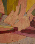 Mid-Century Abstract Expressionist Oil Painting – École de Paris, 1956