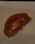 Vintage Carnelian Agate Soap Dish – Polished Amber Sardonyx Catchall Bowl