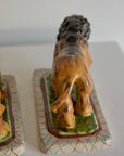 A Magnificent Pair of Vintage Medici-Style Pottery Lions