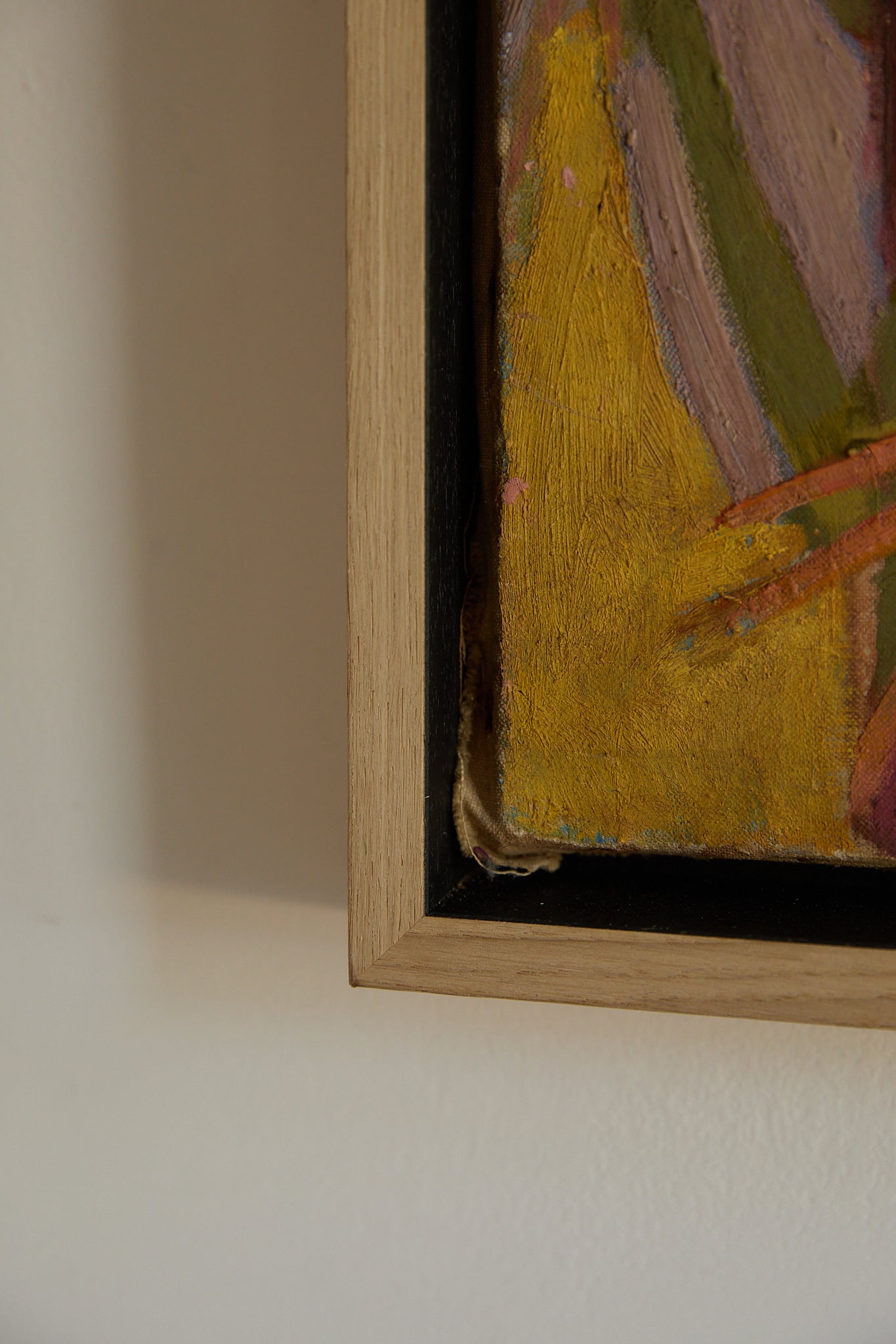 Mid-Century Abstract Expressionist Oil Painting – École de Paris, 1956