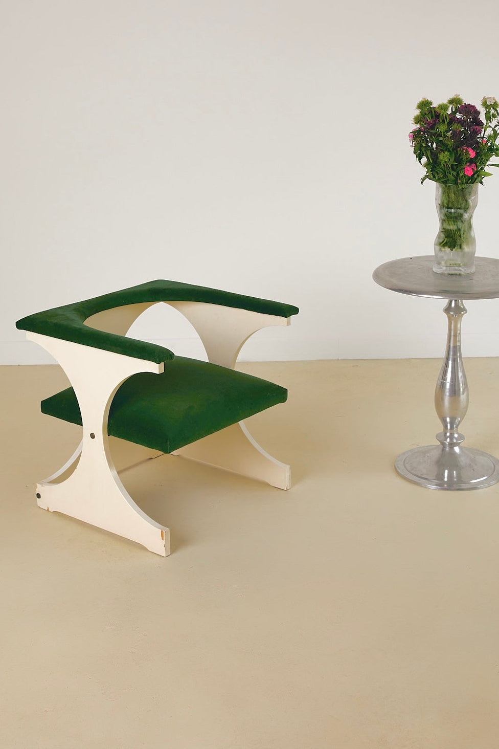 Green Velvet Space Age Armchair