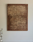 Mid-Century Modern Abstract Mixed-Media Painting by Sautrec, 1973