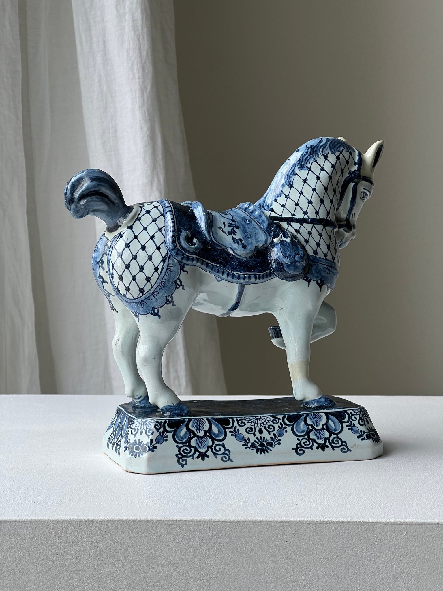 Antique Delft Horse