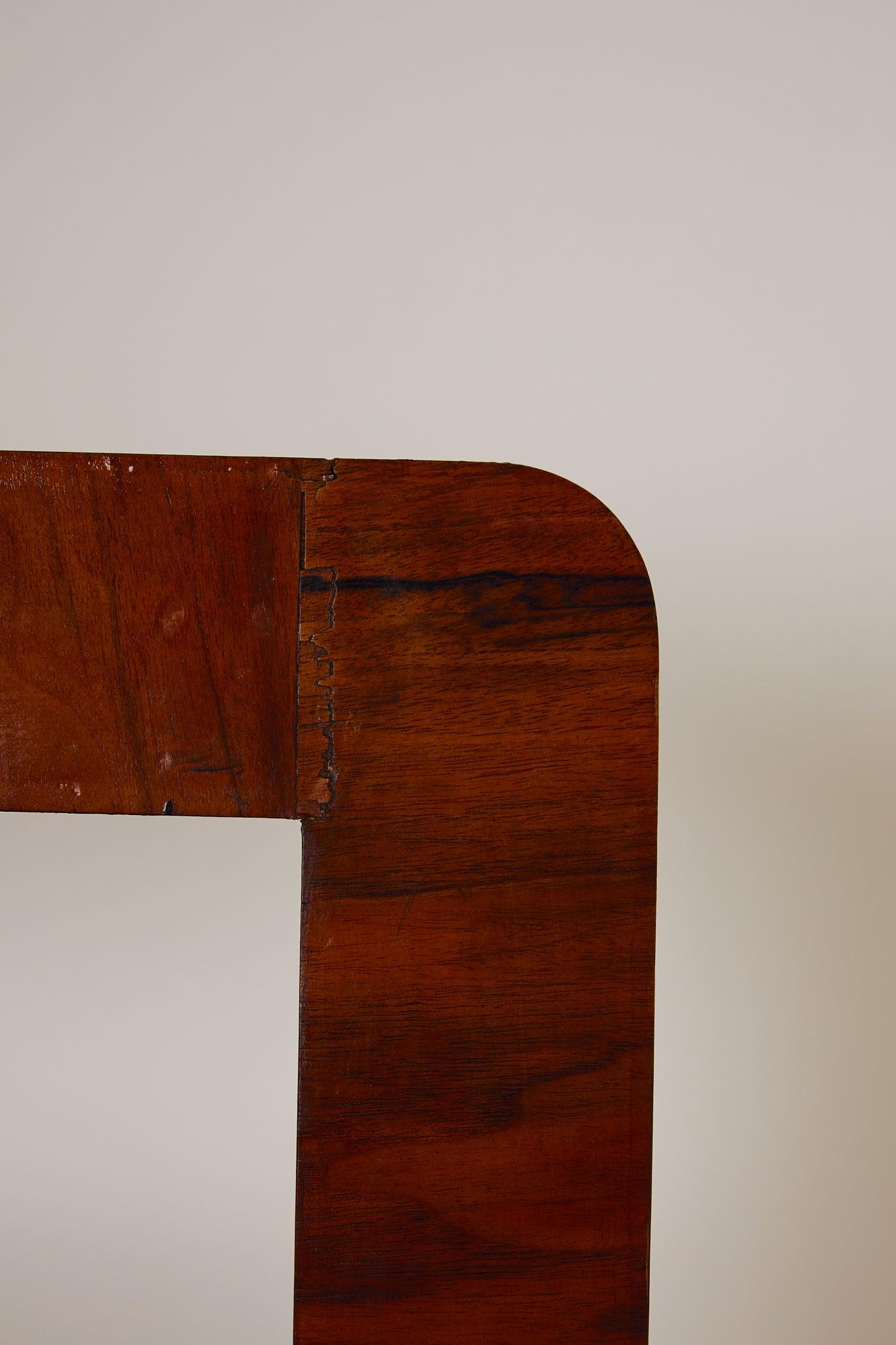 Italian Burl Wood Bookcase With Chrome Feet