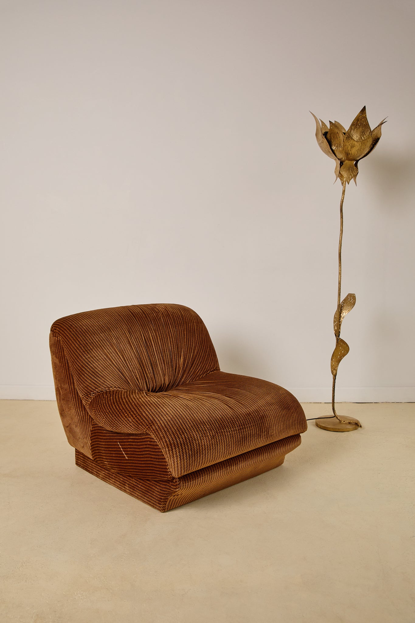 Italian Velvet Lounge Chairs 1970s