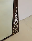 Art Deco Wrought Iron Floor Mirror