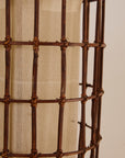 Tall Wicker Lattice Floor Lamp