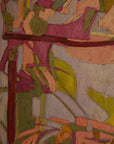 Mid-Century Abstract Expressionist Oil Painting – École de Paris, 1956