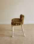 French Vintage Velvet Vanity Stool