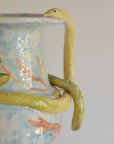 Handcrafted Ceramic Snake Amphora Vase