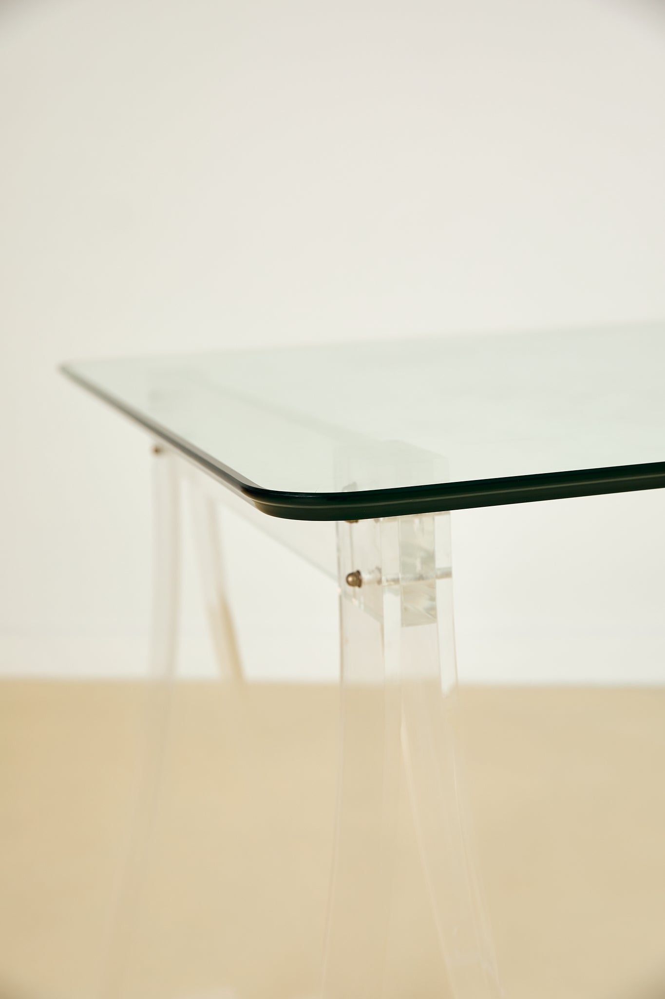 Vintage Glass and Lucite Desk