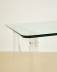 Vintage Glass and Lucite Desk