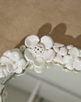 Handmade Ceramic Bird and Flower Detail Mirror