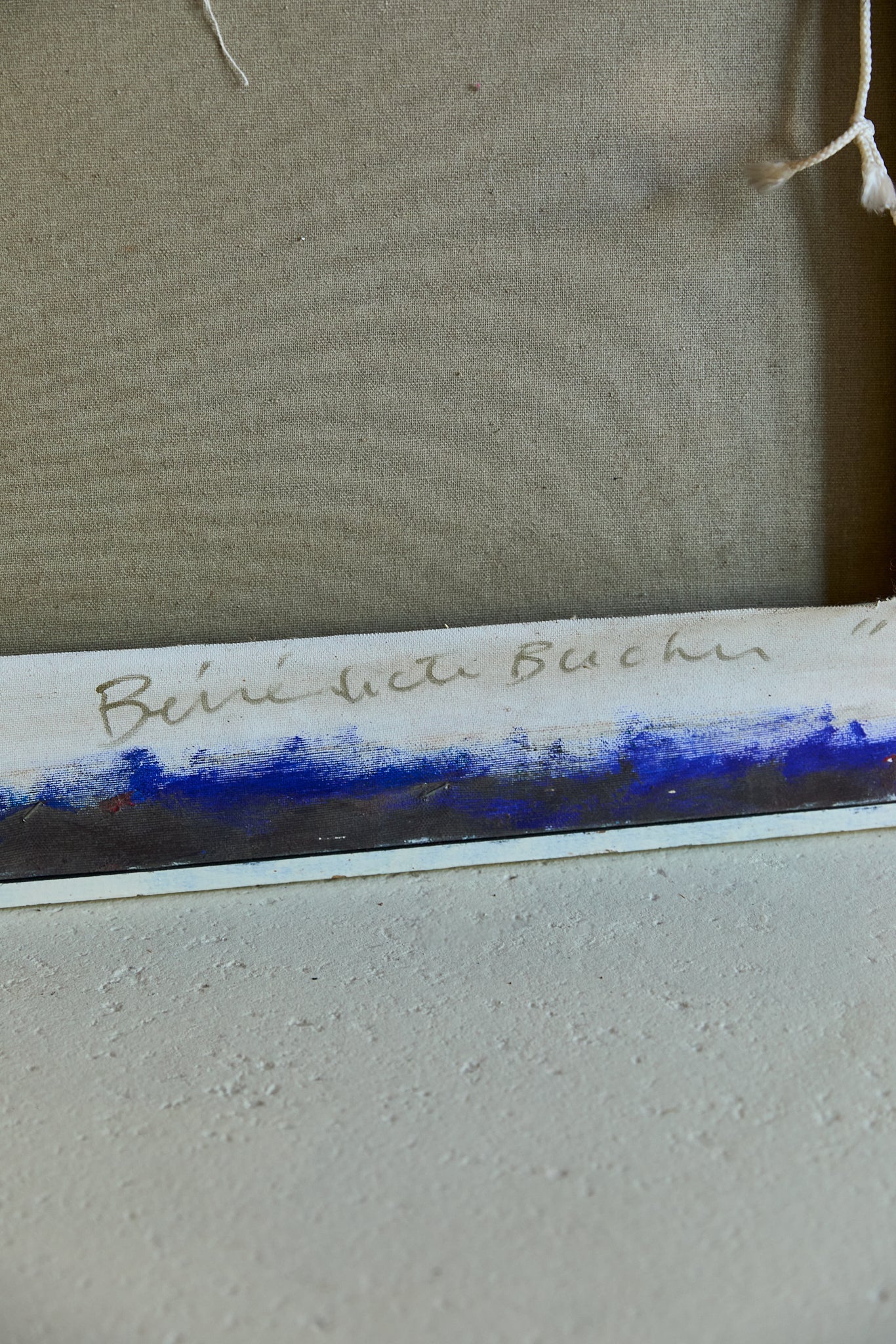 Large White and Blue Cloudy Abstract